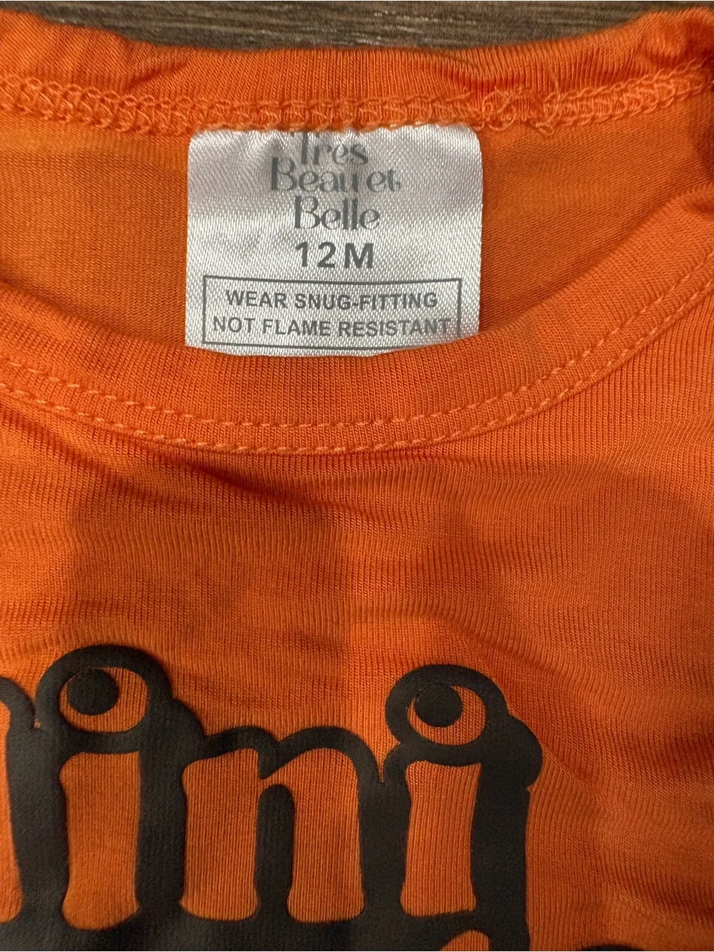 Bamboo Mini Monster Orange & White Halloween Kids Pajama Set